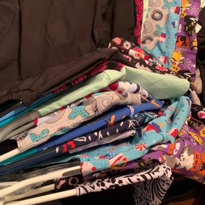 Variety of scrub tops